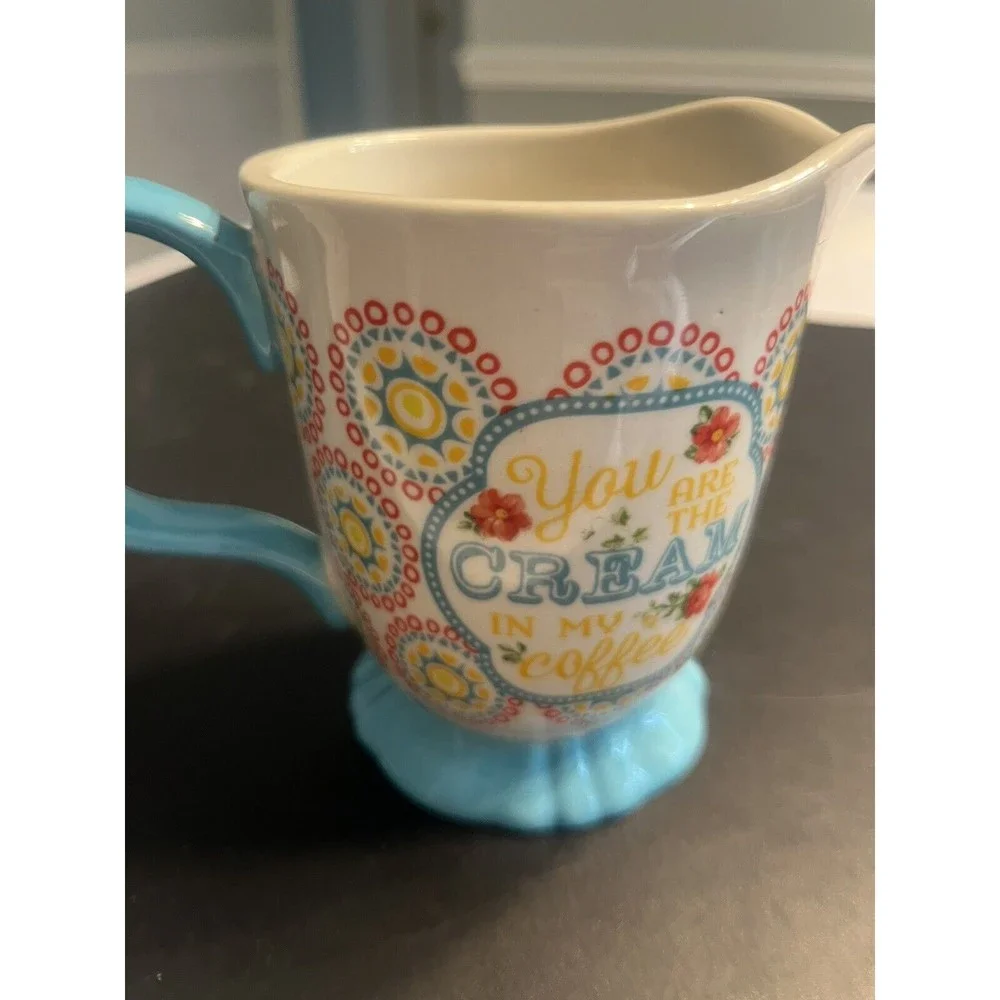 Pioneer Woman Hyacinth Footed Creamer Pitcher 